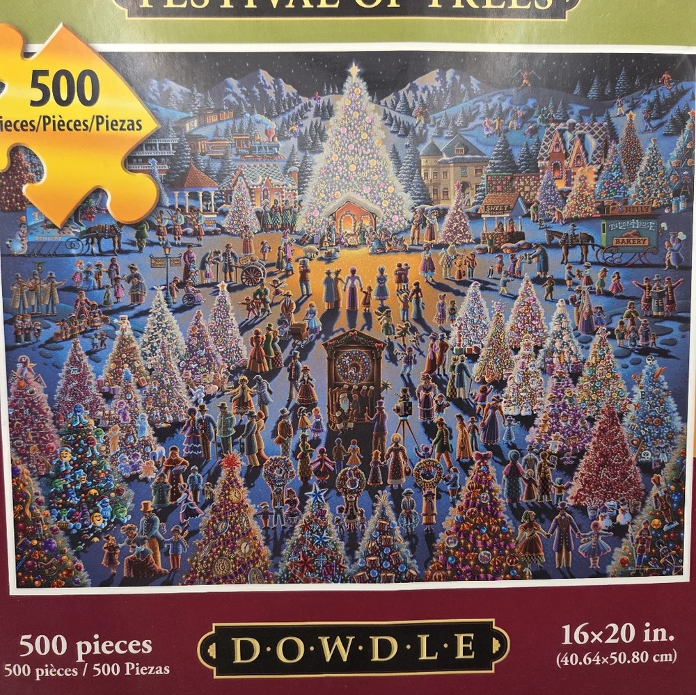 Dowdle Festival of Trees 500 Piece Jigsaw Puzzle USA Made